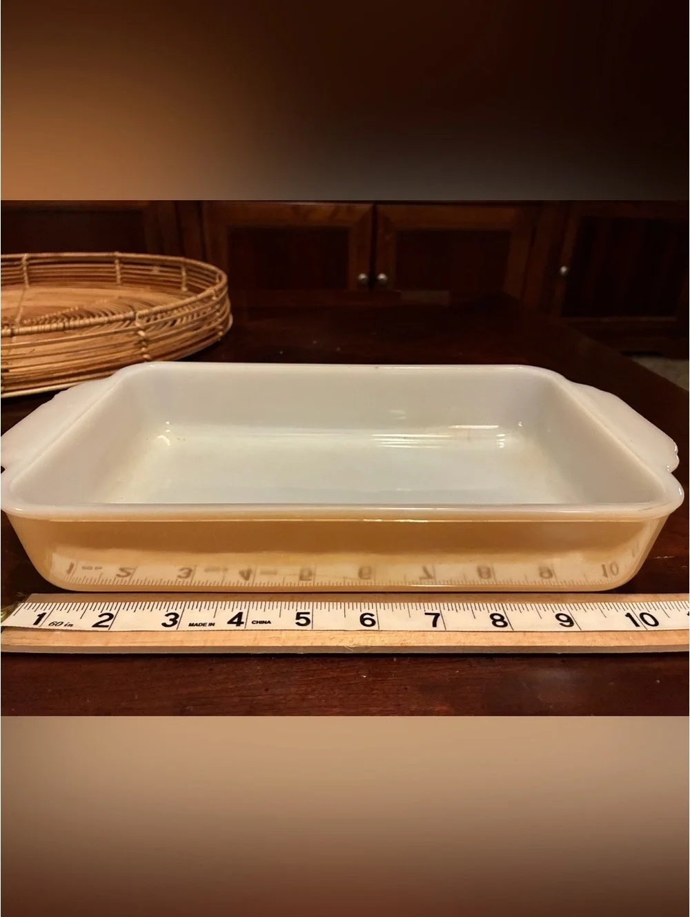 Vintage Fire-King Anchor Hocking Milk Glass 1.5 Qt Baking Dish #410 Made in USA